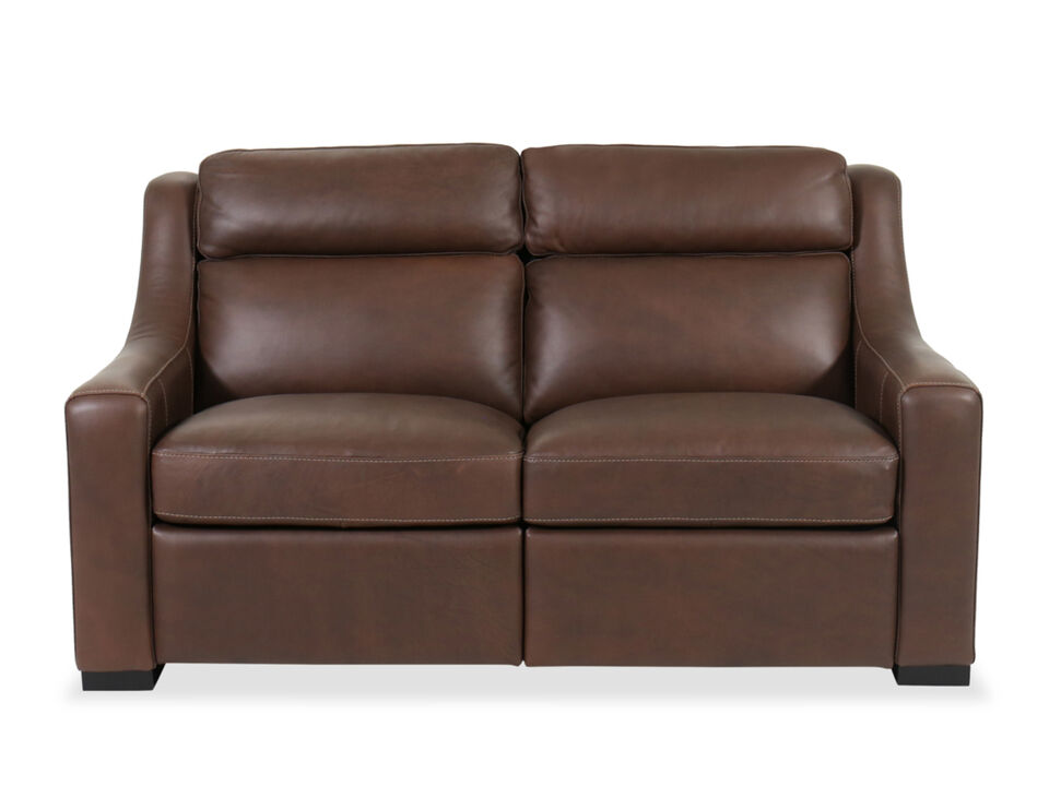 Germain Leather Power Loveseat