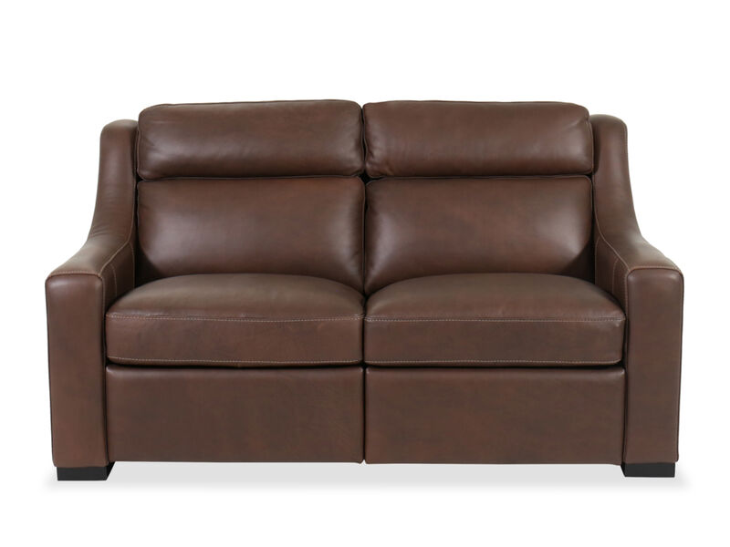 Germain Leather Power Loveseat
