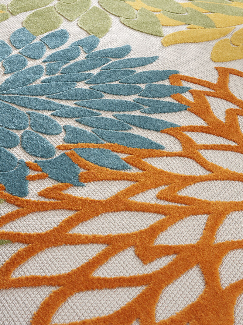 Aloha ALH05 Turquoise/Multicolor 9' x 12' Rug