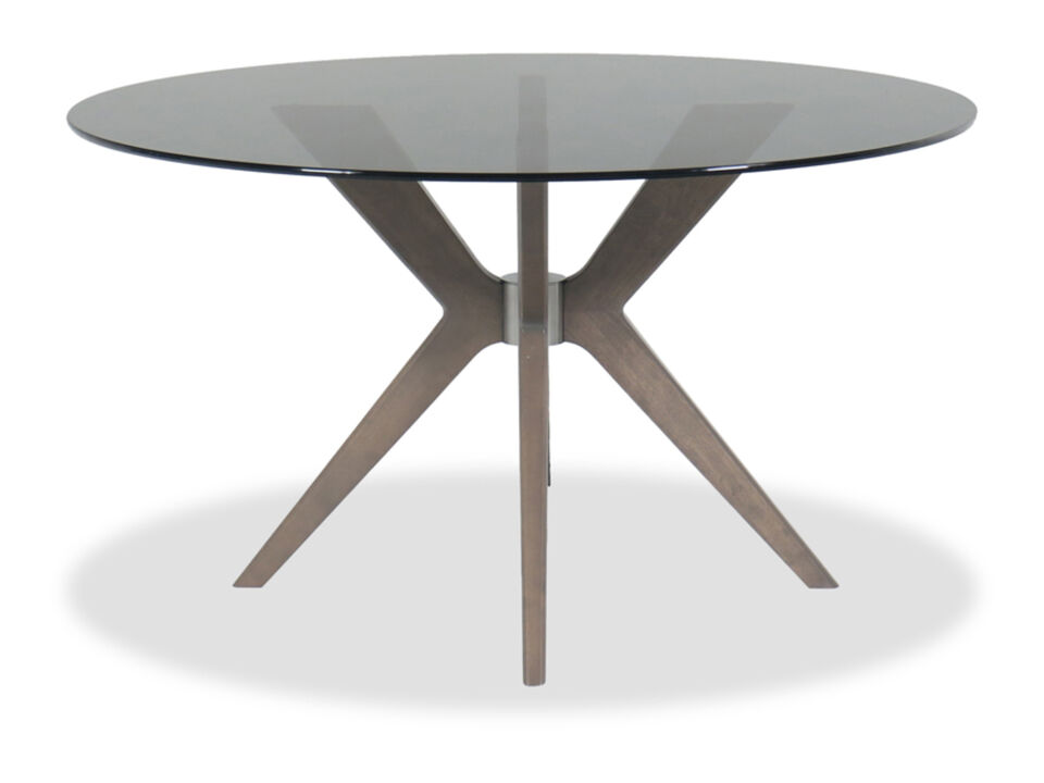 Smoke Top Glass Dining Table