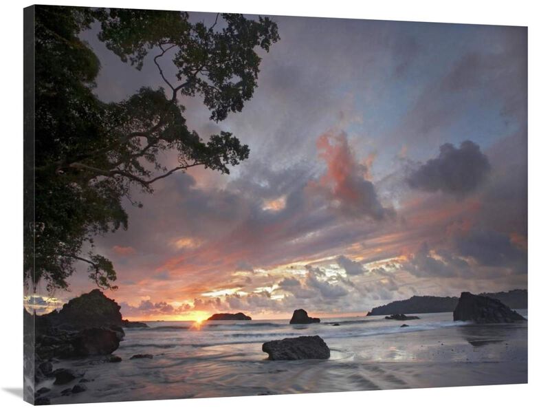 Beach and coastline, Manuel Antonio National Park, Costa Rica-Canvas Art-40x30