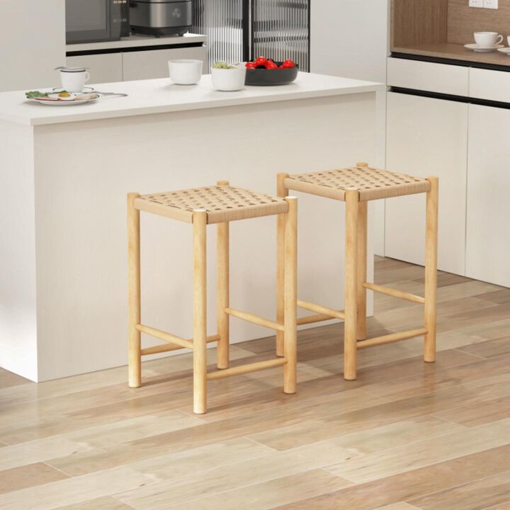 Hivvago 26 Inch Dining Bar Stool Set of 2