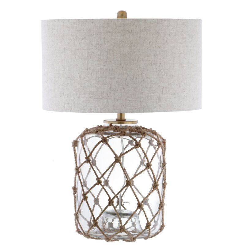 Mer Glass and Rope LED Table Lamp