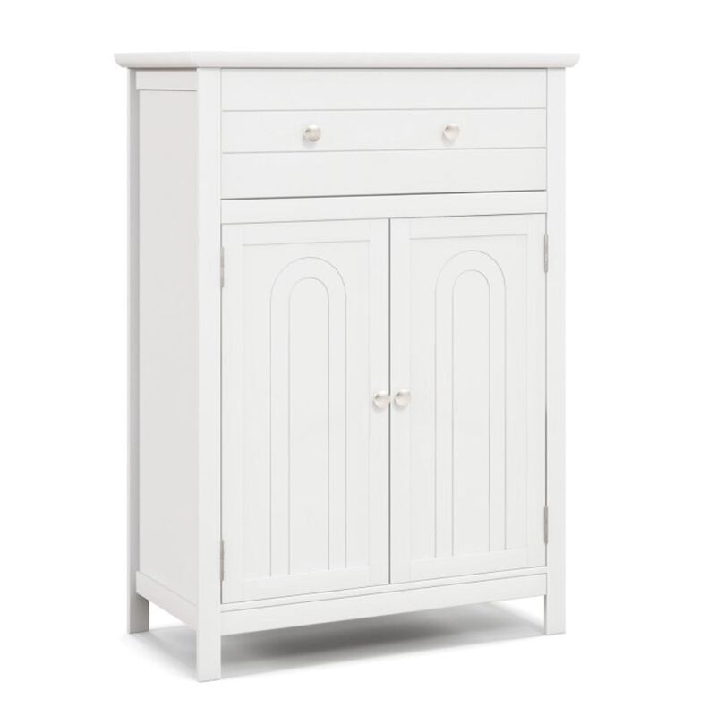 Hivvago Wooden Bathroom Floor Cabinet with Drawer and Adjustable Shelf