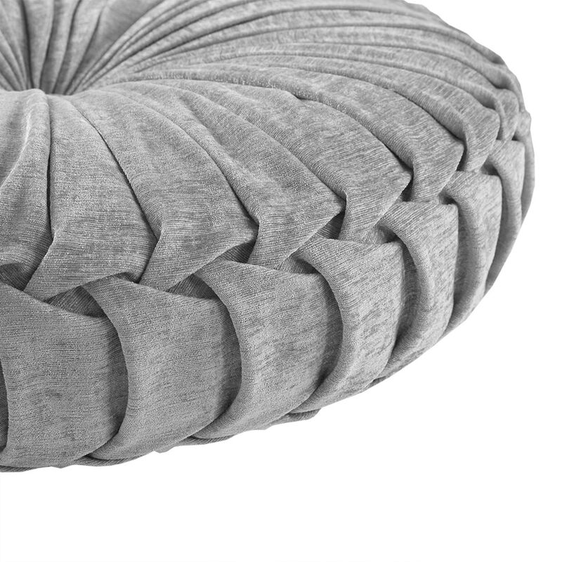 Gracie Mills Yvonne Plush Round Chenille Floor Pillow Cushion