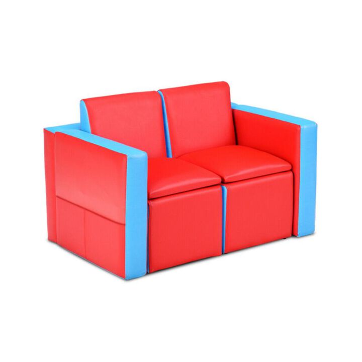 Hivvago Multi-functional Kids Sofa Table Chair Set