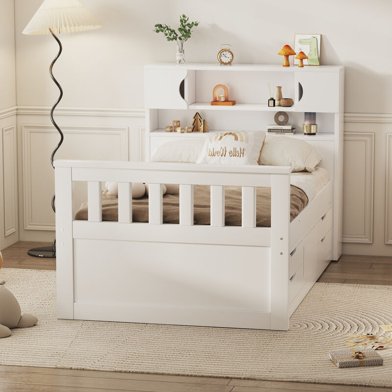 Merax Captain Platform Bed Frame with Storage