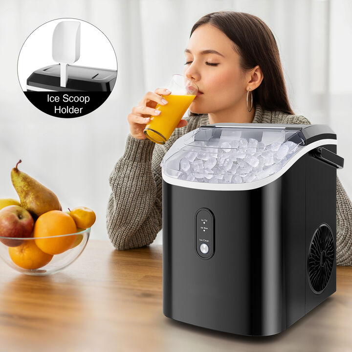 Countertop Nugget Ice Maker with Soft Chewable Pellet Ice for Home or Office Use