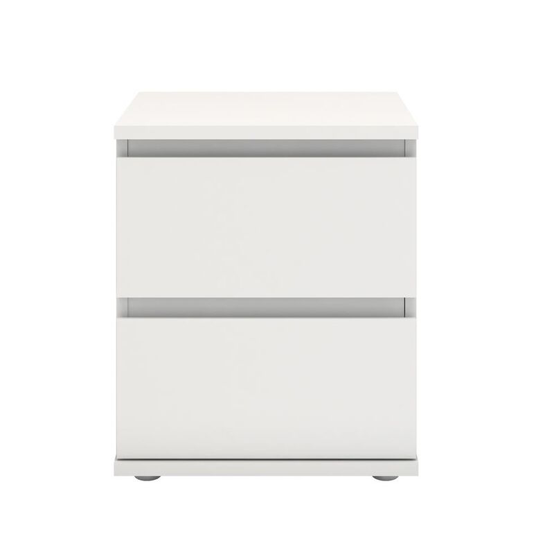 Tvilum Aurora 2 Drawer Nightstand, White