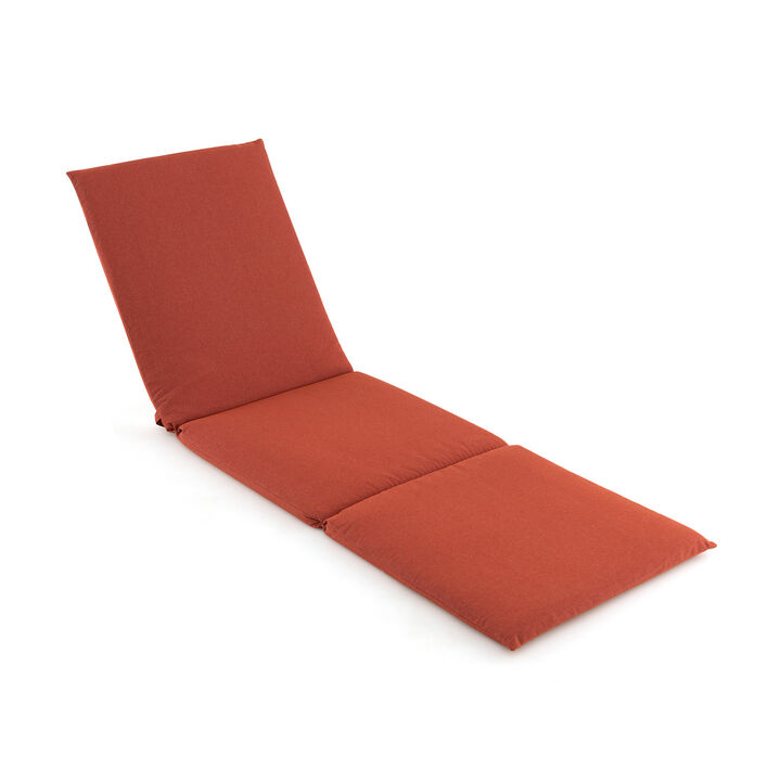 Outdoor Chaise Lounge Cushion Patio Furniture Folding Pad with Fixing Straps