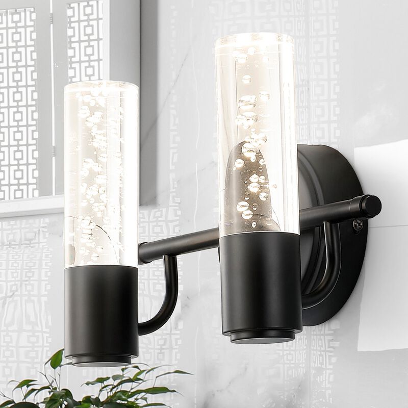 Bolha Minimalist Modern Bubble Acrylic/Iron Integrated LED Vanity Light
