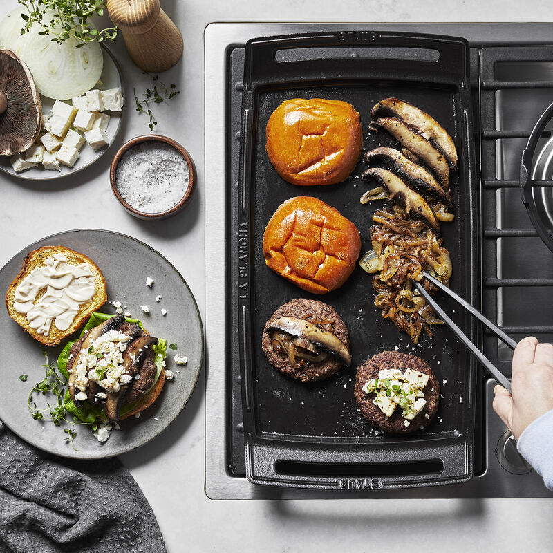 Staub Cast Iron 18.5 x 9.8-inch Plancha/Double Burner Griddle