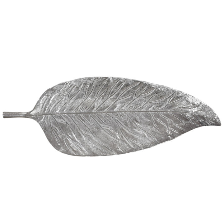 Handmade Decorative Silver Color Coated 10.23 x 3.54 x 0.46 Inches Aluminium Tray 060AB BBH Home's