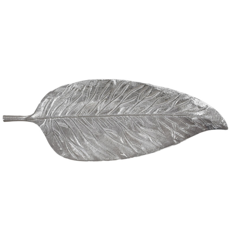 Handmade Decorative Silver Color Coated 10.23 x 3.54 x 0.46 Inches Aluminium Tray 060AB BBH Home's