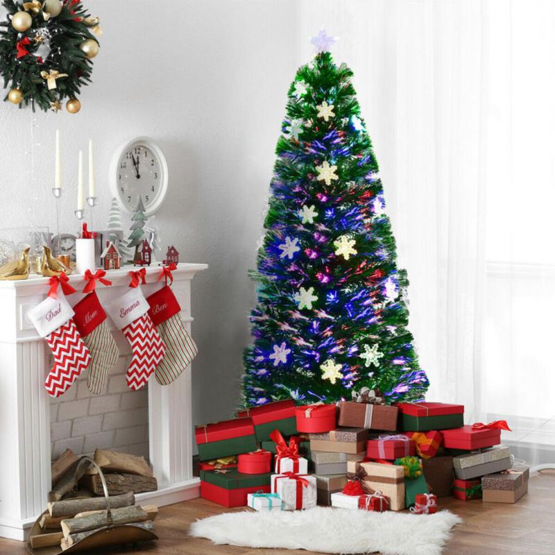 LED Optic Artificial Christmas Tree with Snowflakes