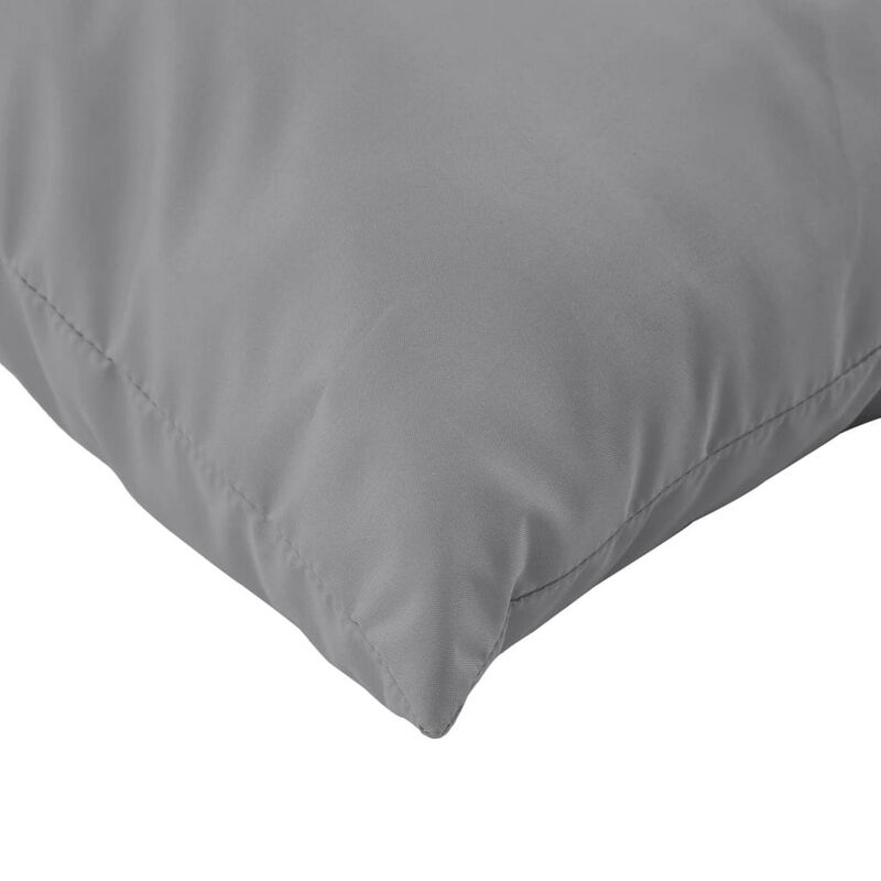 Paom 3pc Outdoor Patio Cushion for Bench, Plush Gray Oxford Fabric - Benzara