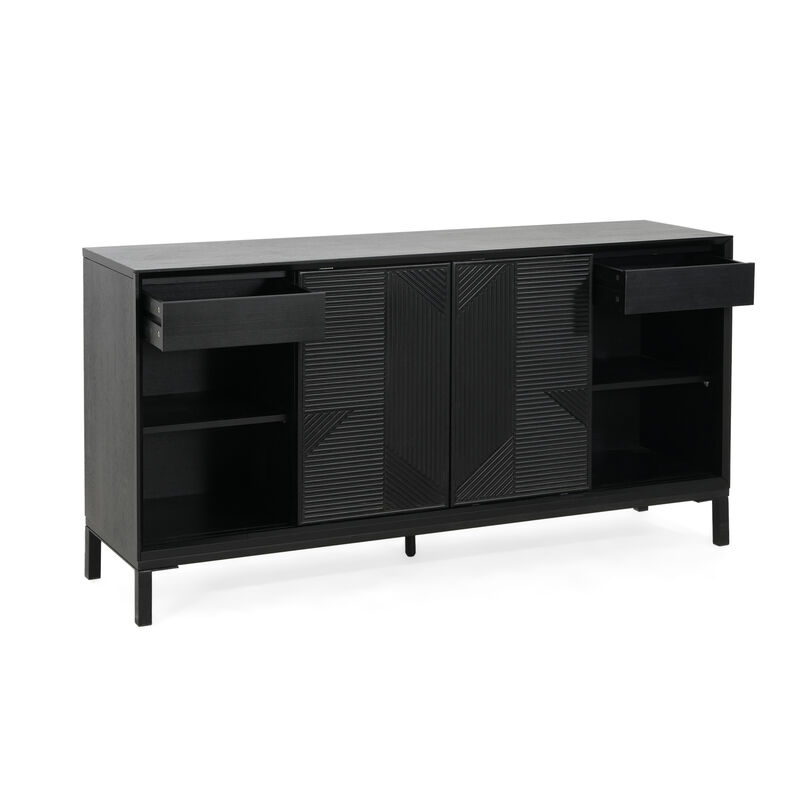 Merax Modern Accent Cabinet with Sliding Doors