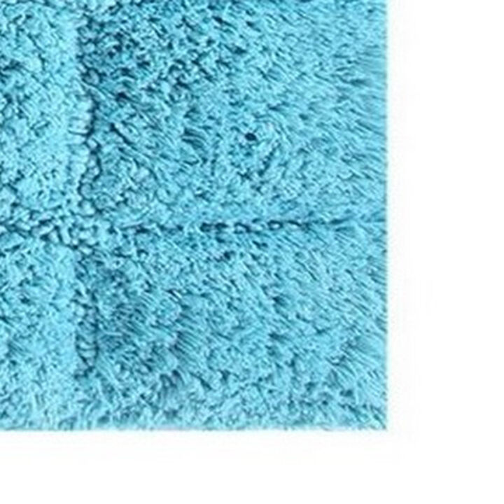 Knightsbridge Summer Tile 220 GSF Non Skid Back Bath Rug 24 x 40 - White