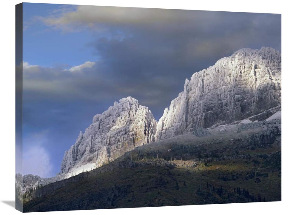 Snow dusted mountains, Glacier National Park, Montana-Canvas Art-32x24