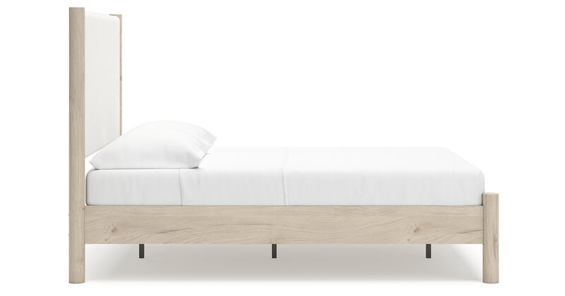 Full Upholstered Panel Bed
