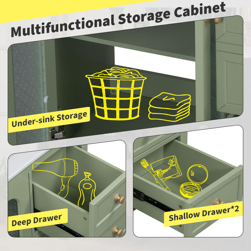 Merax Bathroom Vanity Cabinet with 2 Doors