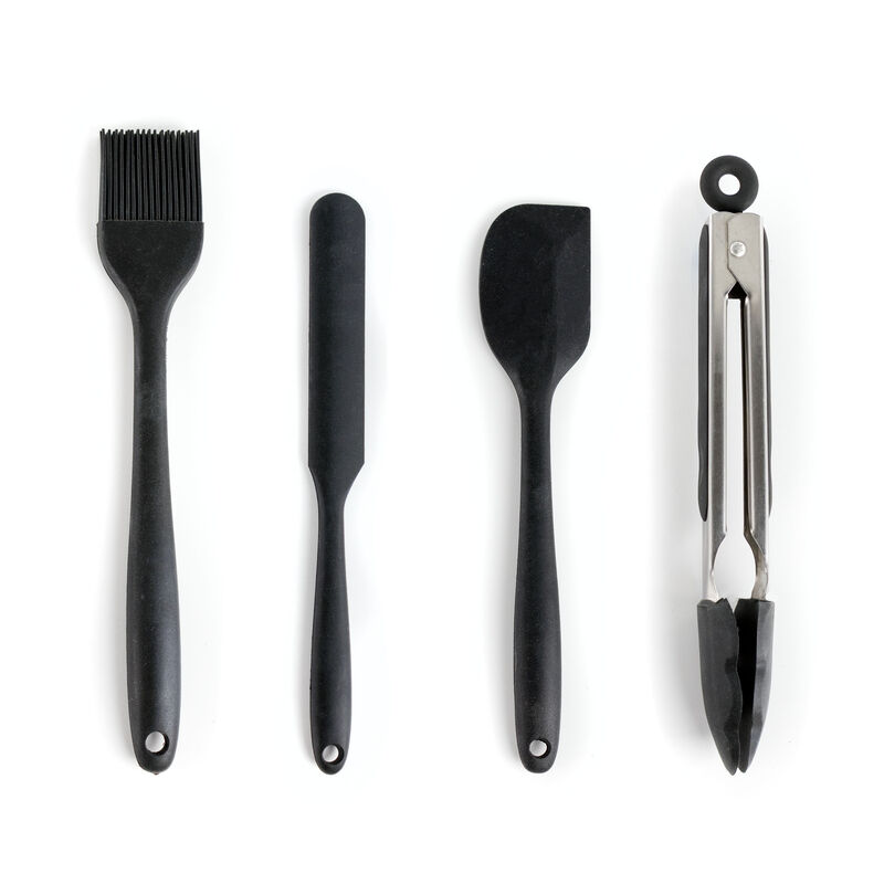 MegaChef Gray Silicone and Stainless Steel Cooking Utensils, Set of 14