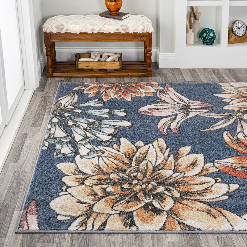 Giglio Modern Botanical Flower Area Rug