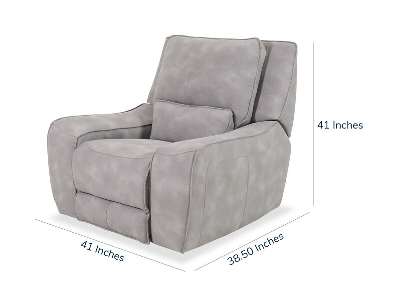 Buffy Zero Gravity Recliner in Gray