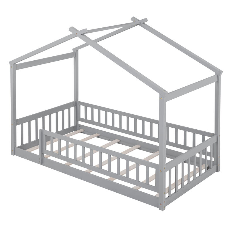 Merax Montessori Kids Bed  Modern Floor Bed
