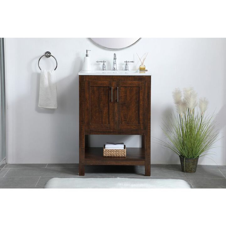 Elegant Kitchen and Bath 24 inch Single Bathroom Vanity in Espresso
