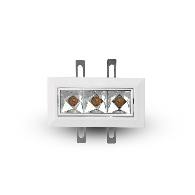 VONN Lighting 3 Lights LED Adjustable Recessed Downlight, Stock Item Beam Angle 34, White