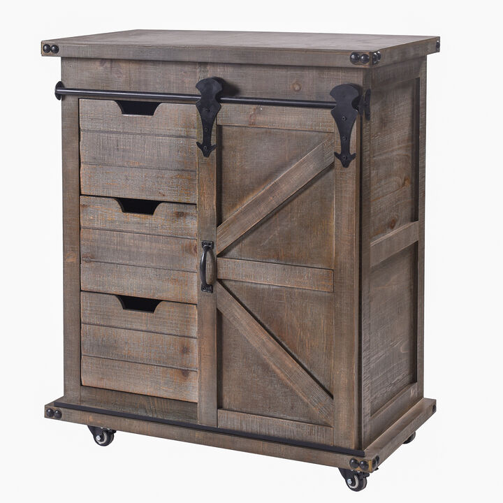Gray Barnwood Cabinet