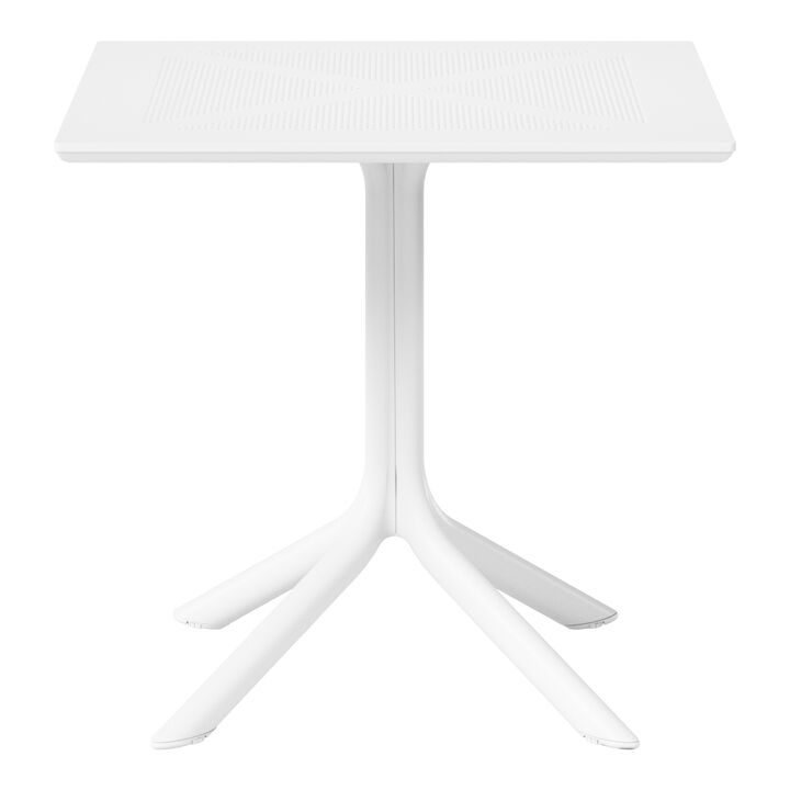 WestinTrends 31.5" Square Plastic Outdoor Patio Dining Table for 4