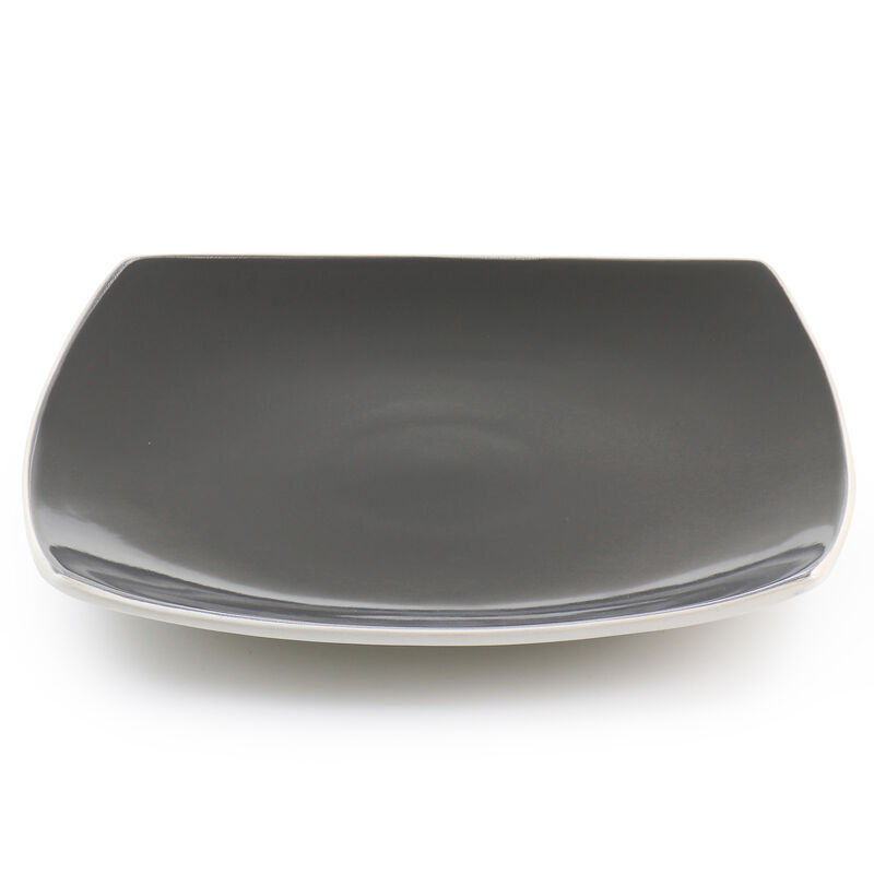 Gibson Elite Soho Lounge 16 Piece Stoneware Dinnerware Set in Grey