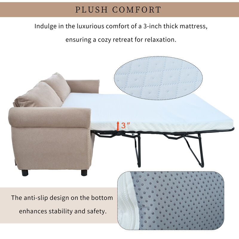 Merax 2-in-1  Sleeper Sofa Bed with Large Mattress