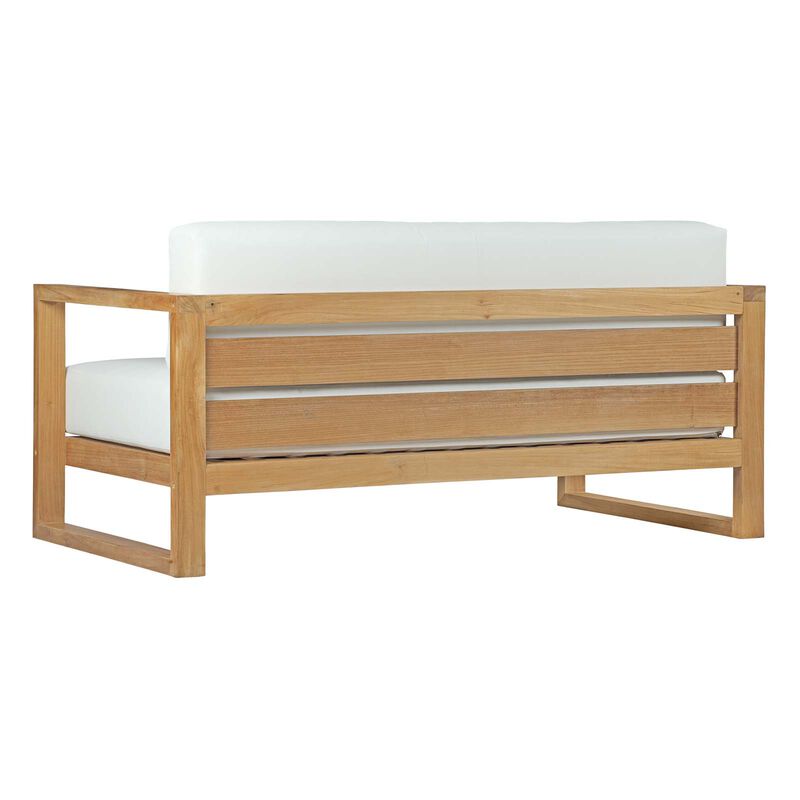 Modway - Upland Outdoor Patio Teak Sofa Natural White