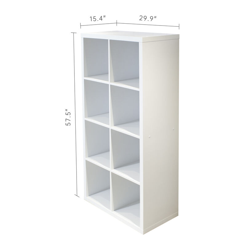 8-Cube Organizer with Open Back Shelves