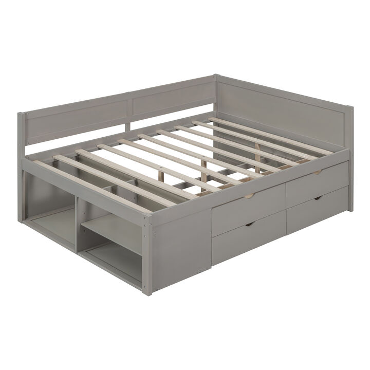 Merax Daybed with Drawers and Shelves