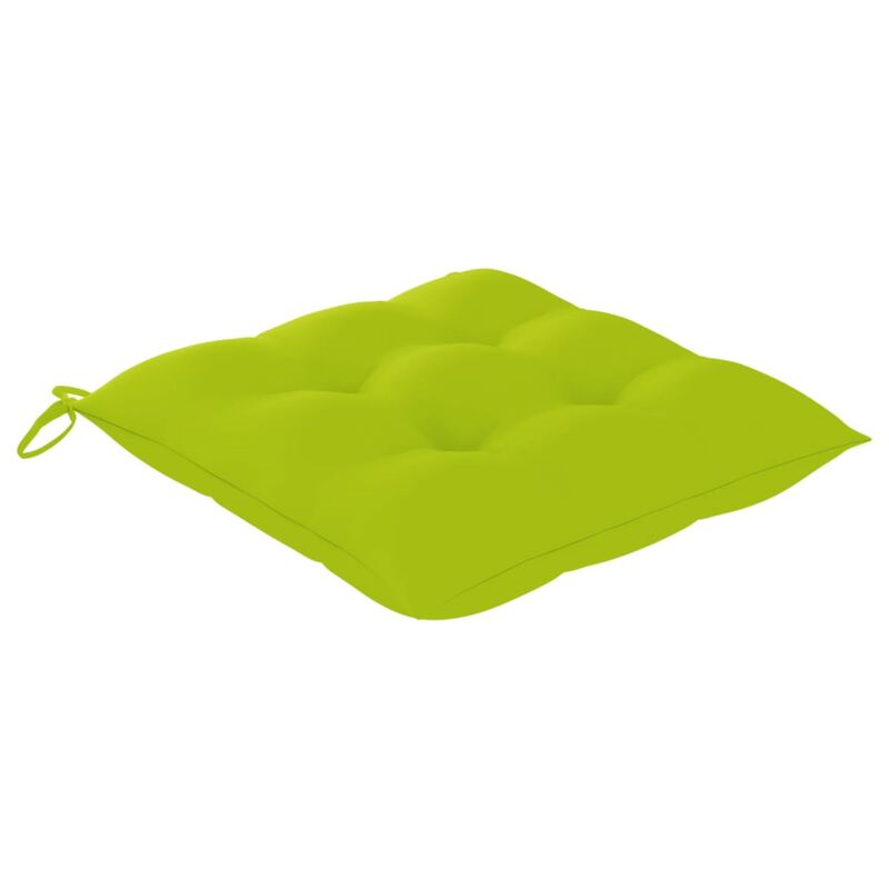 vidaXL Chair Cushions 4 pcs Bright Green 19.7"x19.7"x2.8" Fabric