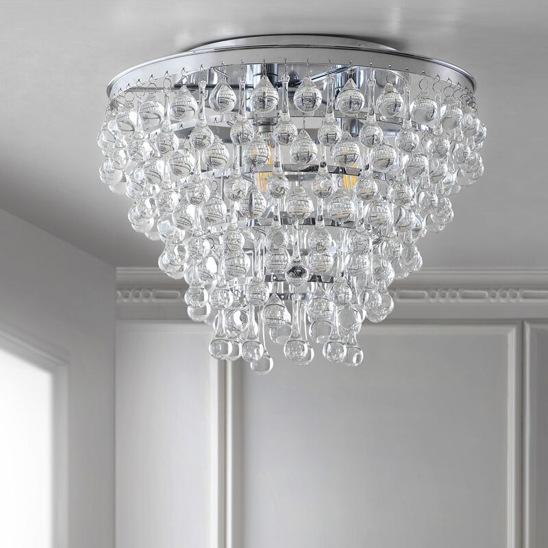 Toronto Metal/Crystal LED Flush Mount