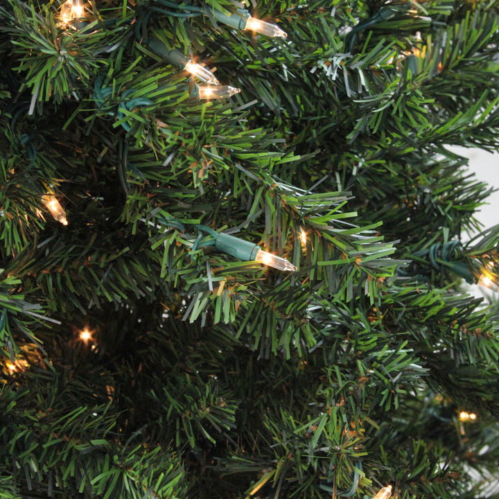 8' Pre-Lit Medium Canadian Pine Artificial Christmas Tree - Clear Lights