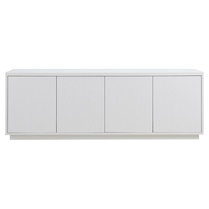 Hudson&Canal Hanson Rectangular TV Stand for TV's up to 75 in White
