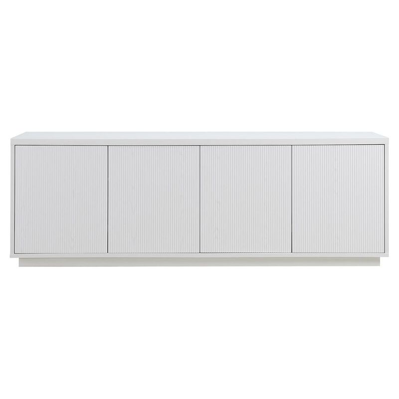 Hudson&Canal Hanson Rectangular TV Stand for TV's up to 75 in White