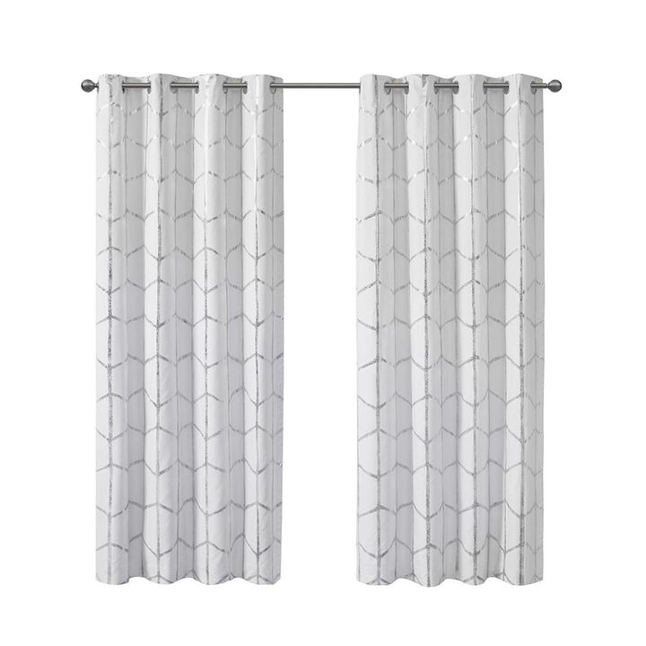 Belen Kox Metallic Print Total Blackout Curtain Panel, Belen Kox