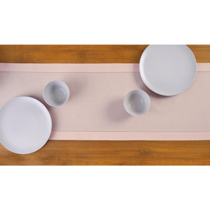 Solino Home Cotton Linen Hemstitch Table Runner