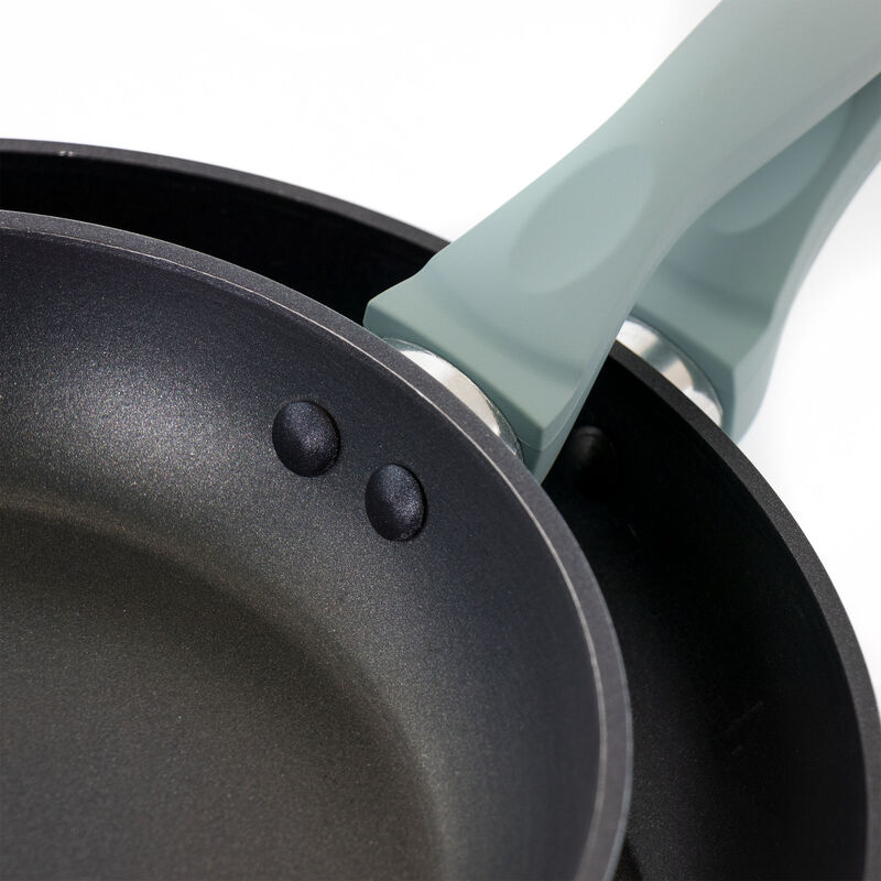 Oster Lynhurst 2 Piece Aluminum Nonstick Frying Pan Set in Blue