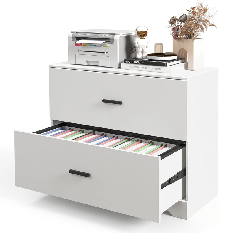 2-Drawer Lateral File Cabinet with Adjustable Bars for Home and Office