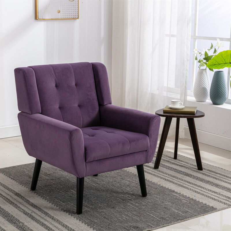 Modern Soft Velvet Material Ergonomics Accent Chair Living Room Chair Bedroom Chair Home Chair