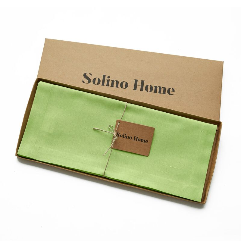 Solino Home Cotton Linen Plain Table Runner | Dru