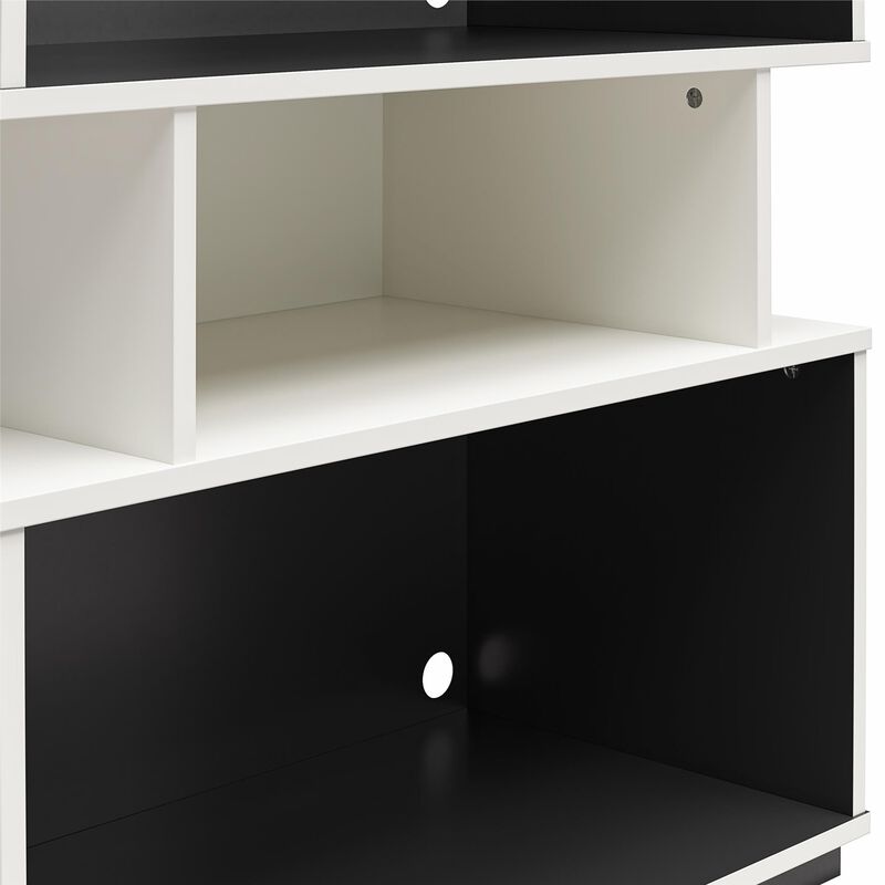 Shadow Gaming & Collectable Display Storage Bookcase, White and Matte Black